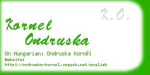 kornel ondruska business card